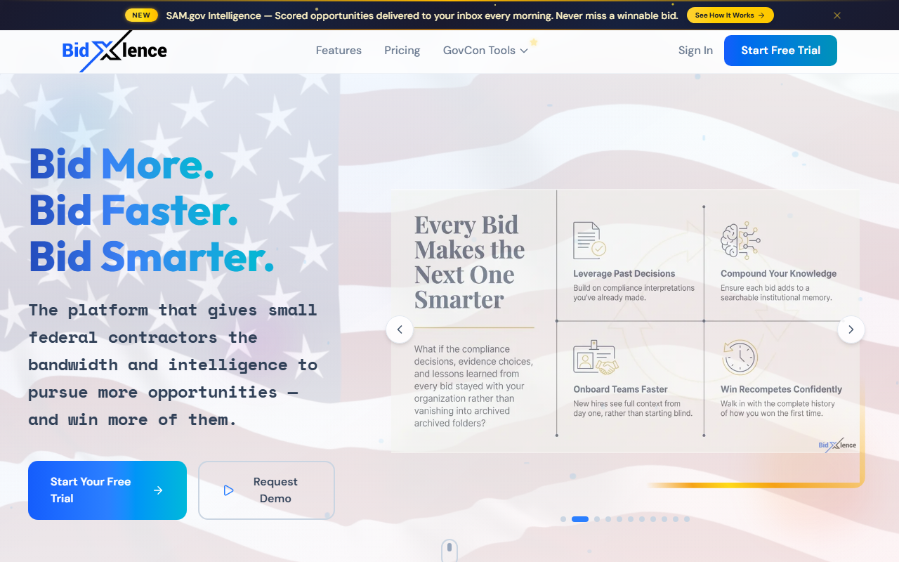 bidxlence.com — live product built by Kyalar